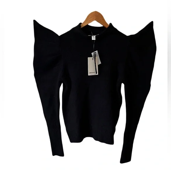 Industry Republic Contemporary‎ Wool Blend Butterfly Sleeve Modern Sweater - Picture 2 of 8